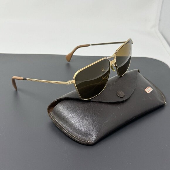 VINTAGE AMERICAN OPTICAL USA 1/10 12K GF SUNGLASSES Airman Very Rare - Picture 1 of 16